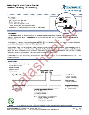 OPB802L55 datasheet  